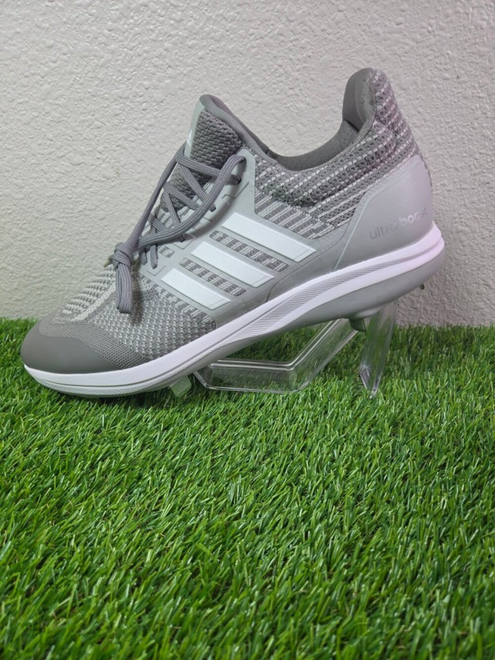 adidas Ultraboost DNA 5.0 Metal Baseball Cleats ID9602 Grey Men's 16